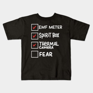 GHOST HUNTING / PARANORMAL INVESTIGATOR: EMF Meter Phasmophobia Kids T-Shirt